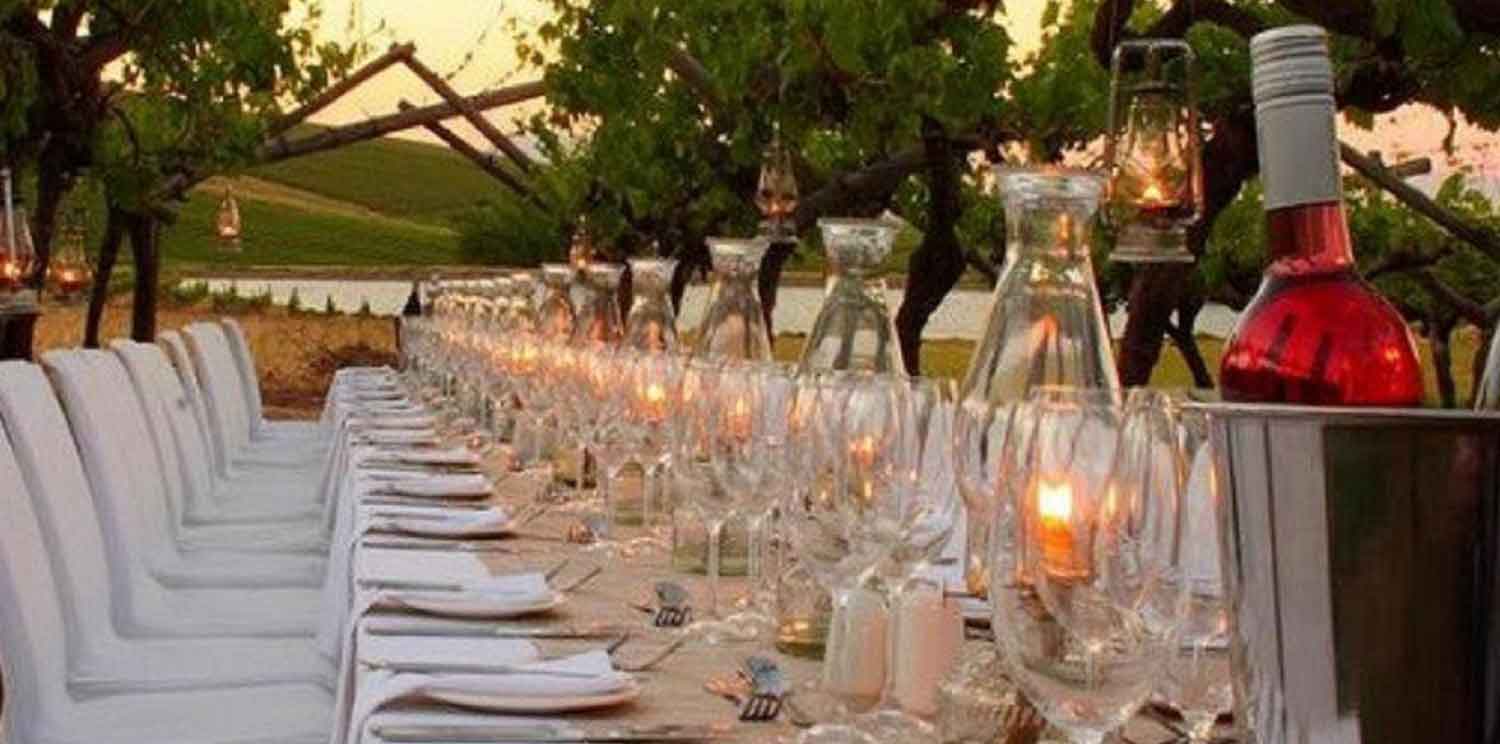 Dinner in the Chianti vineyards