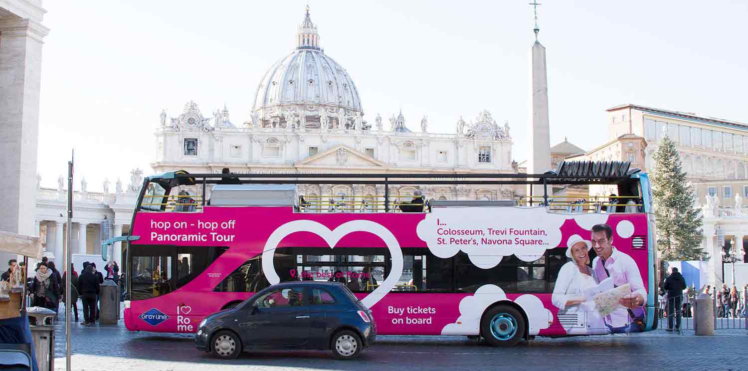 Rome City Tour Hop On Hop Off bus