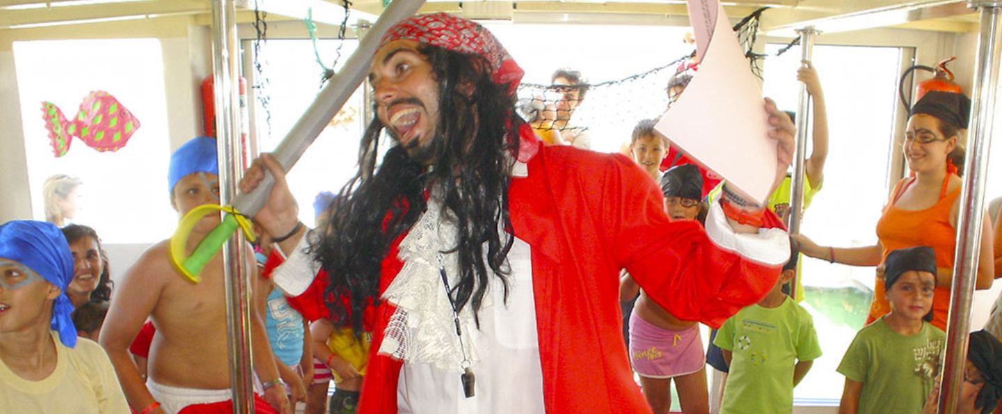 Fiesta infantil pirata en barco Cádiz