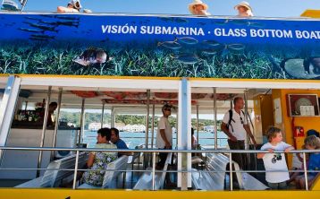 Yellow Catamaran in Mahon